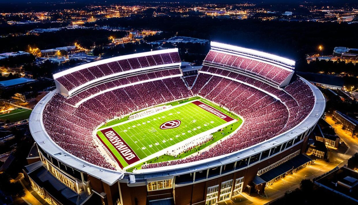 Bryant-Denny Stadium showcasing college football architecture