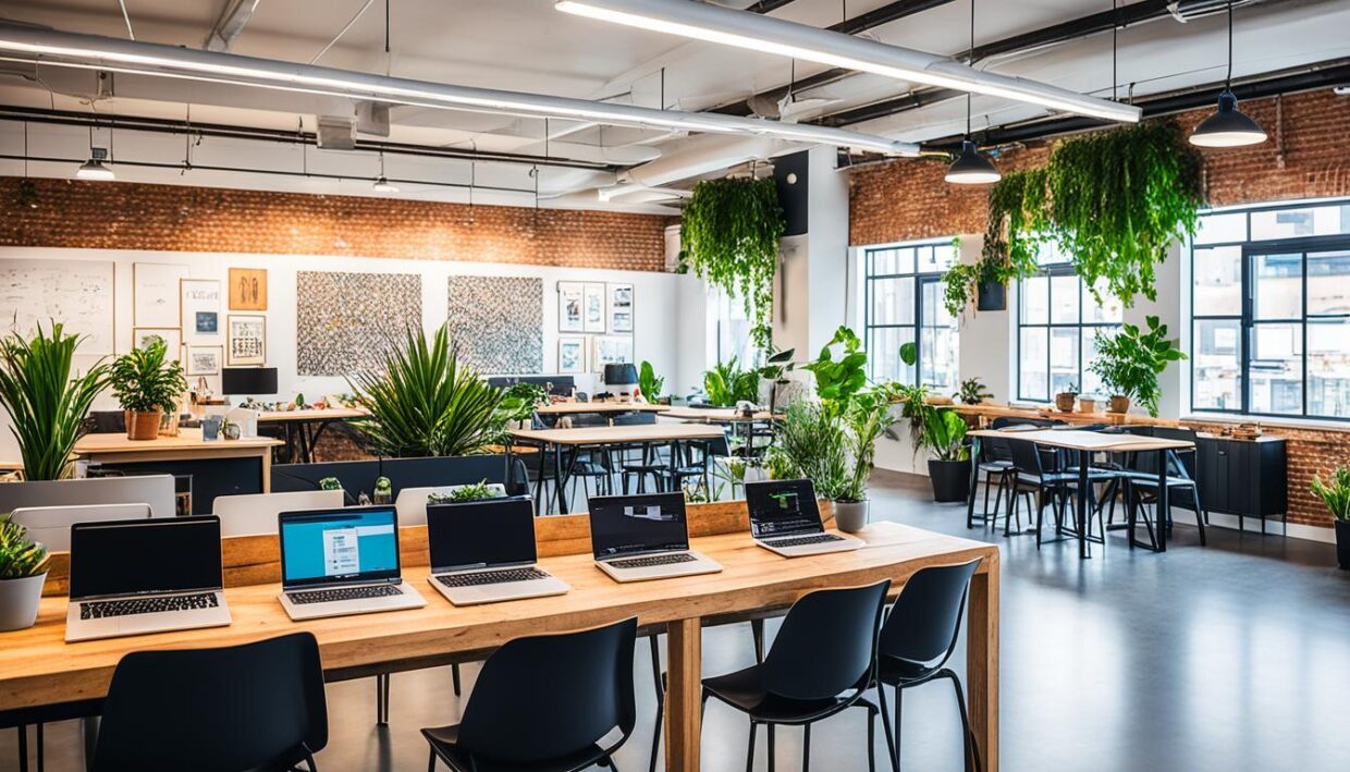 Co-working spaces for digital nomads