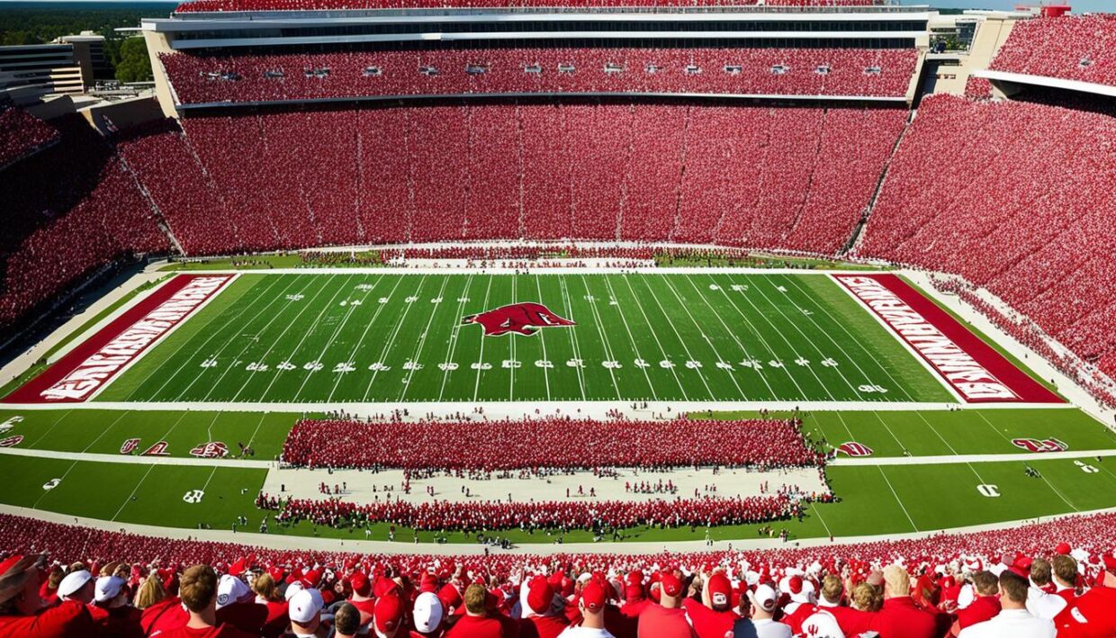 Donald W. Reynolds Razorback Stadium during game day