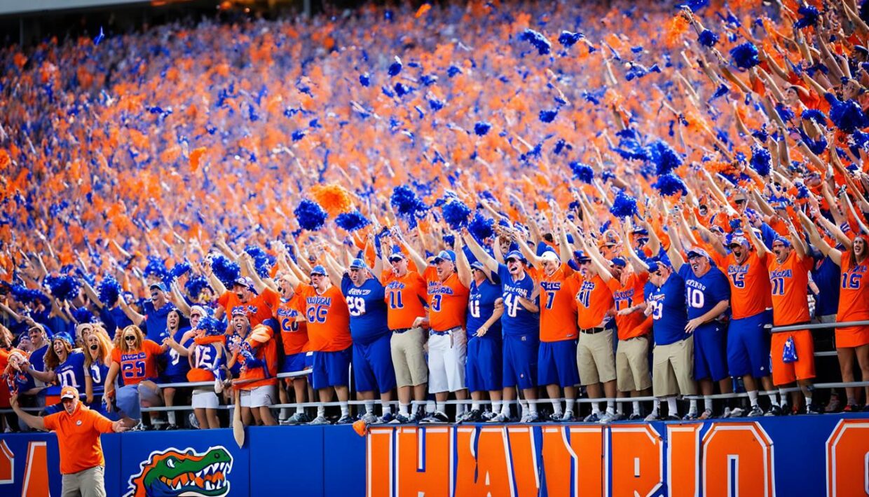 Fan traditions of gator chomp and we are the boys