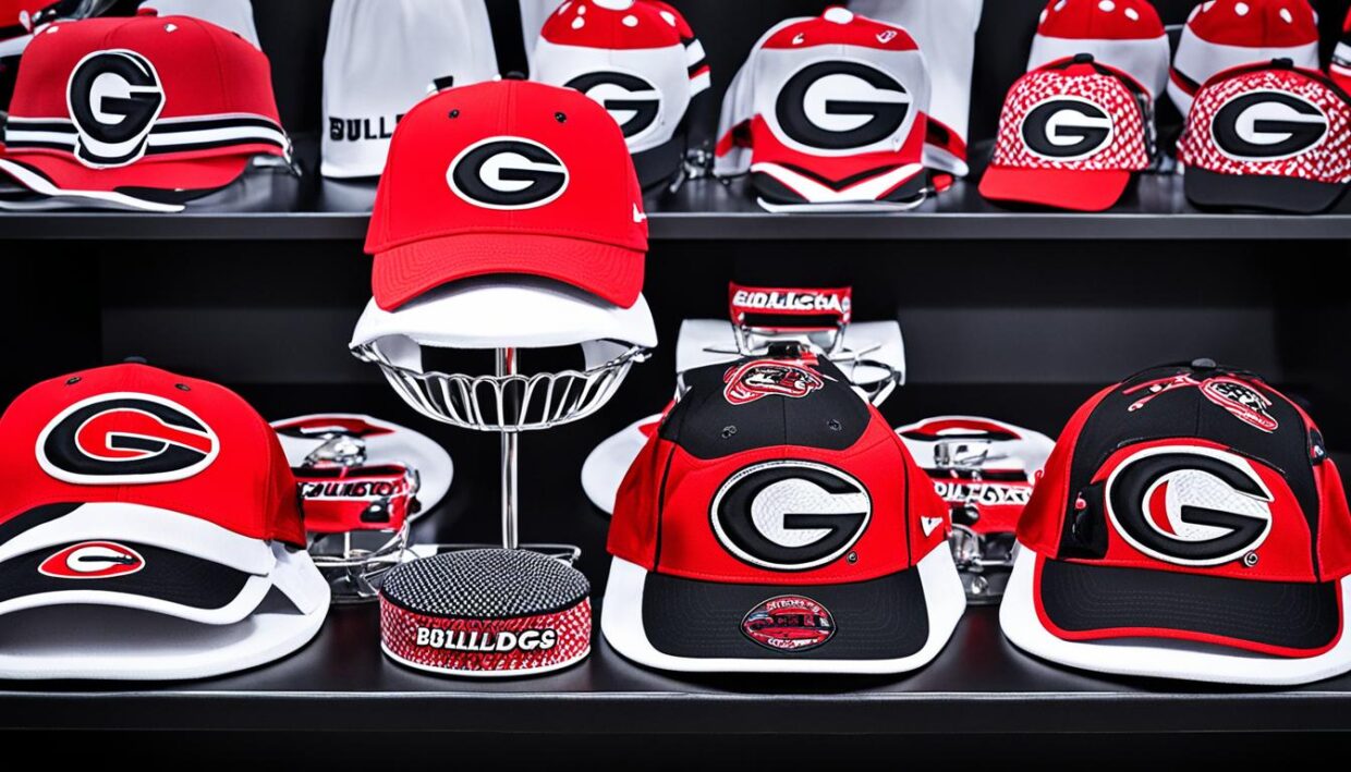 Georgia Bulldogs merchandise showcasing fan gear