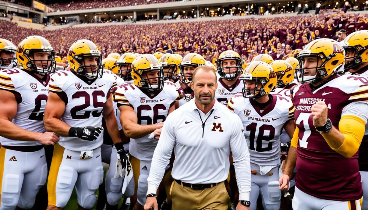 P.J. Fleck coaching the Minnesota Gophers football team