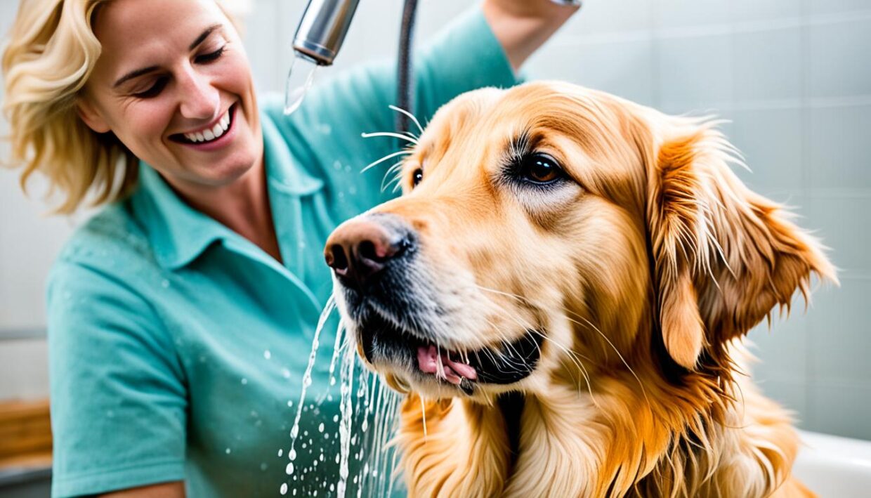 dog bathing