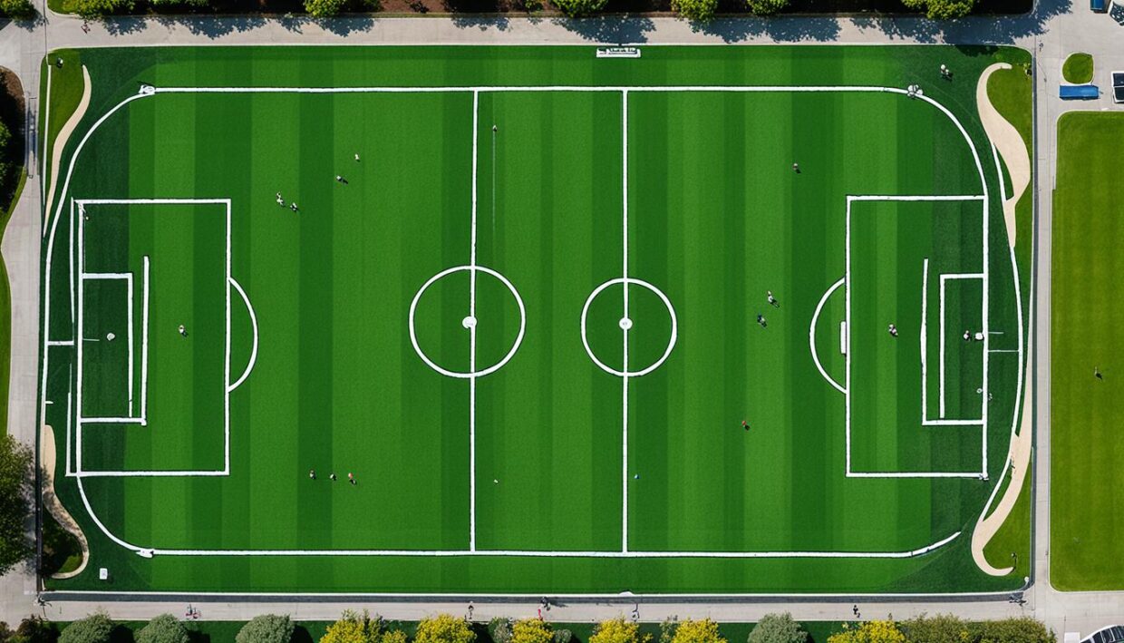 soccer field dimensions and markings in soccer